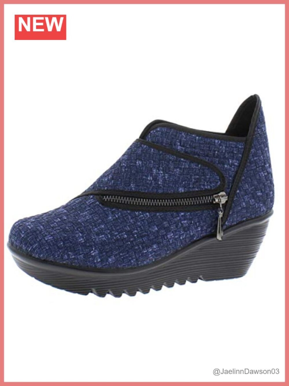Woven Elastic Ankle Bootie with Memory Foam Insole